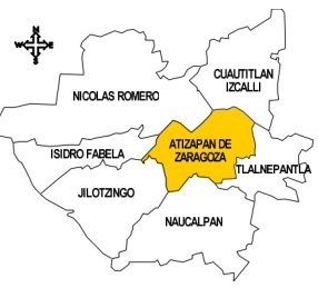 mapa de cobertura lavado de cisternas y tinacos en Atizapán de Zaragoza