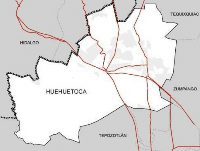 mapa cobertura lavado de cisternas y tinacos en Huehuetoca