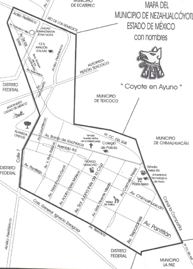 mapa de cobertura lavado de cisternas y tinacos en Nezahualcóyotl