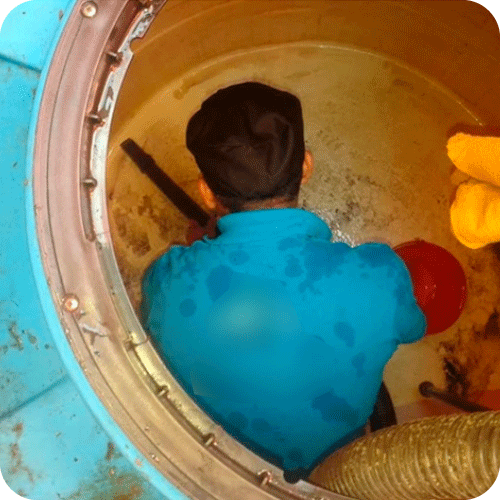 lavado casero de un tinaco