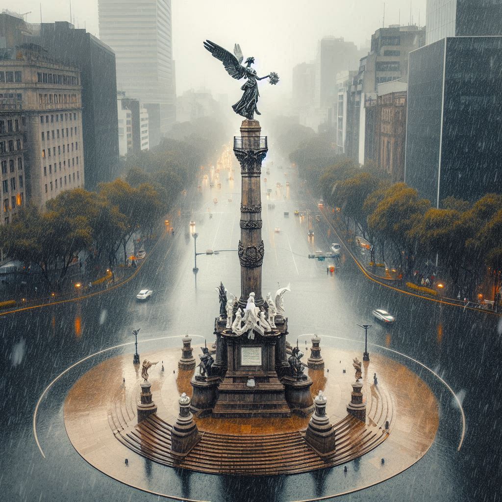 lluvia sobre Ciudad de México