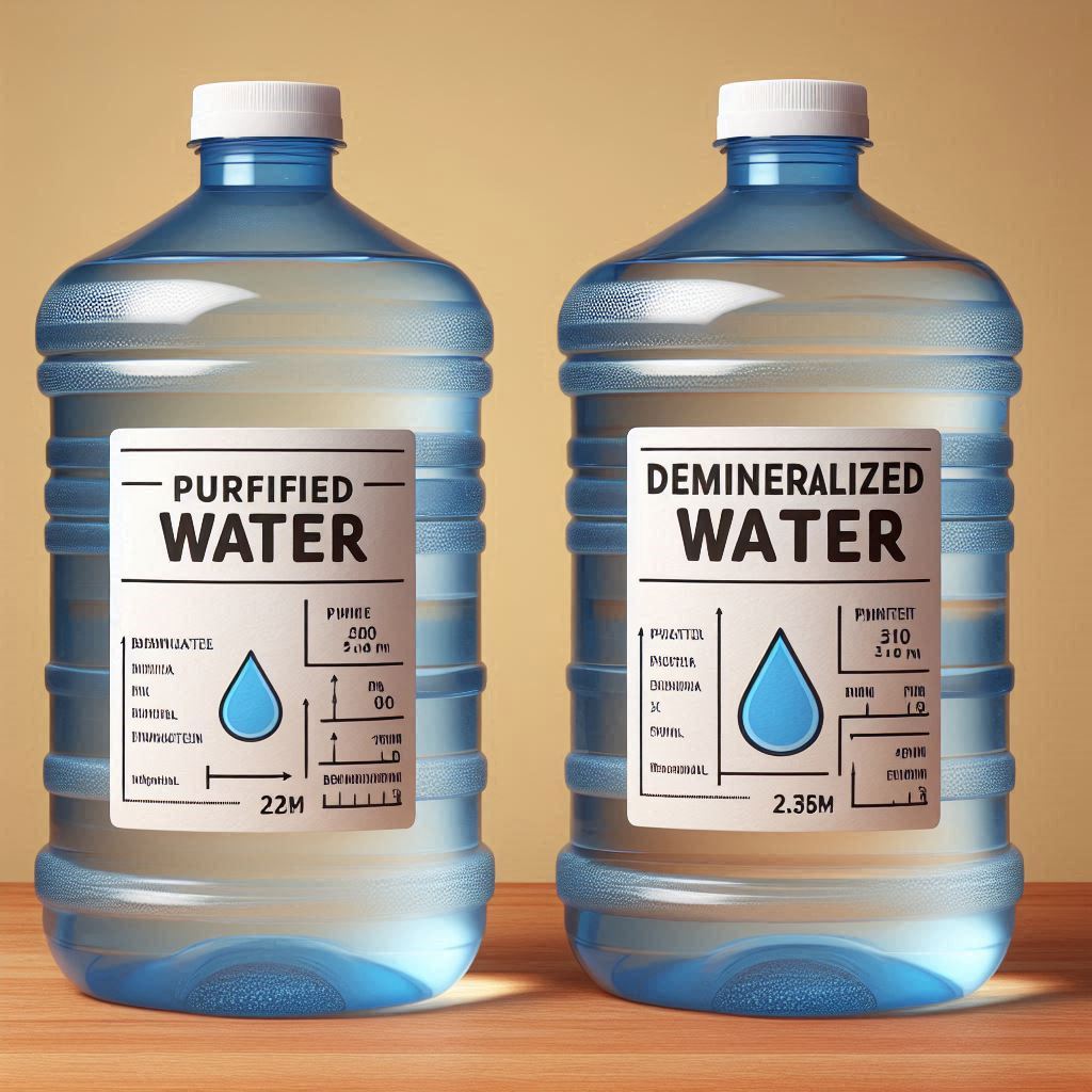 diferencia entre agua desmineralizada y agua purificada