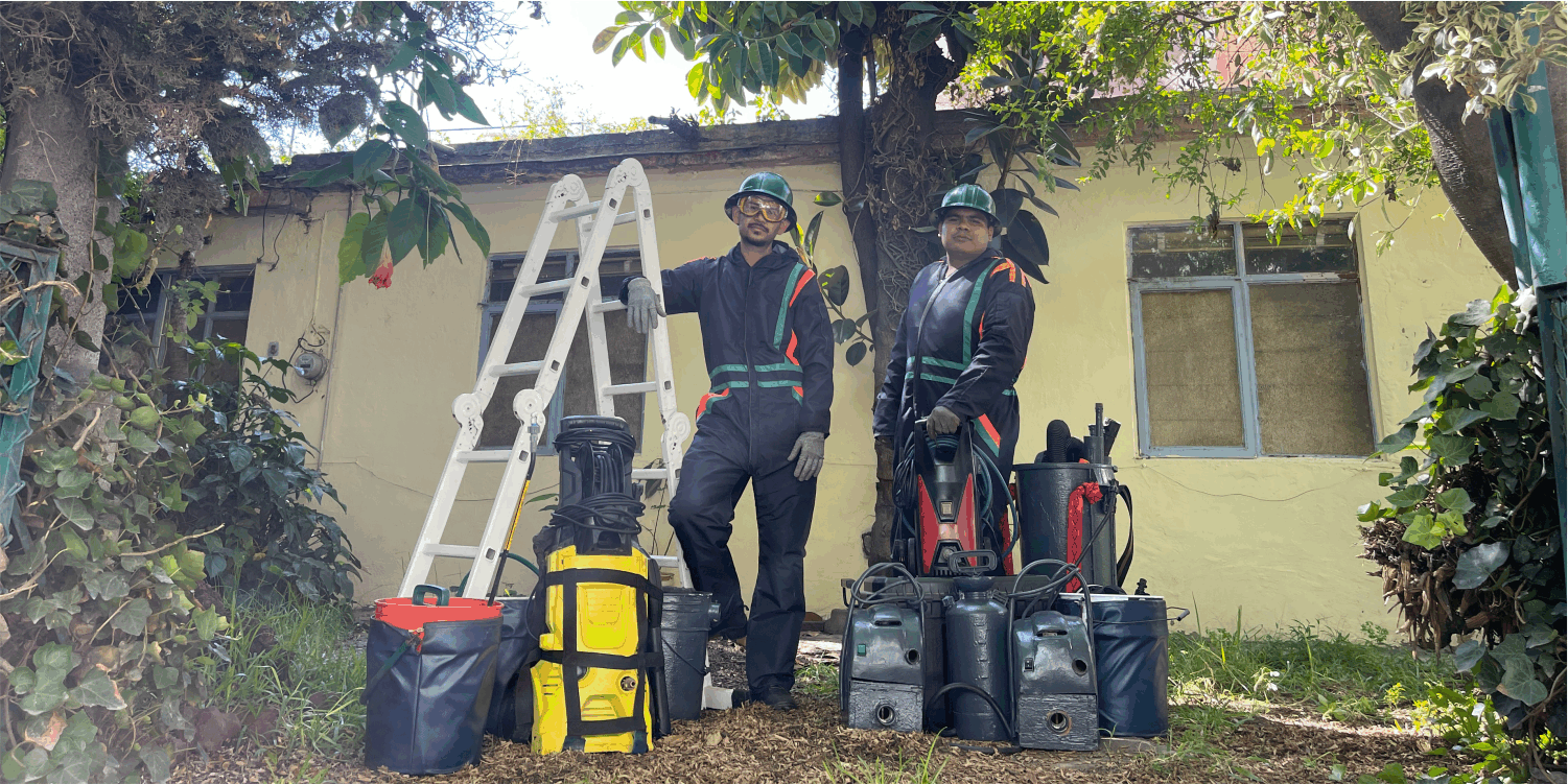 Equipo para el lavado de cisternas en la GAM