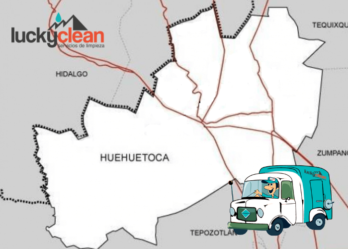 mapa de cobertura de lavado de cisternas y tinacos en Huehuetoca