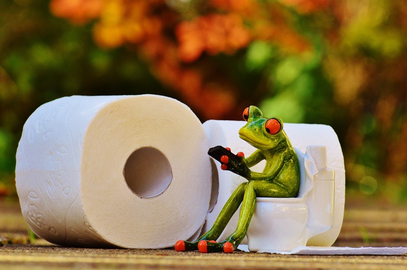 papel higiénico biodegradable en escenografía