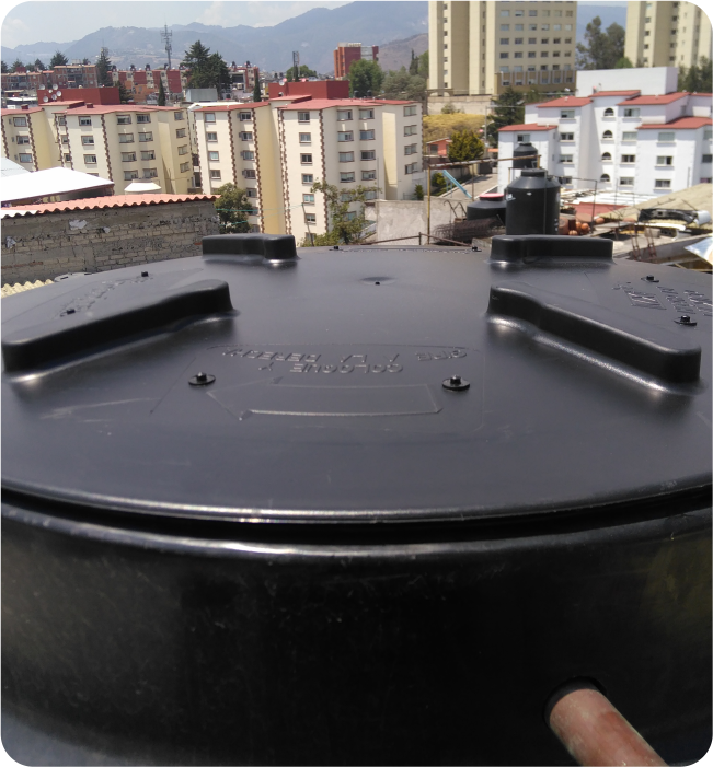 Tinaco limpio después del lavado de cisternas y tinacos en Benito Juárez