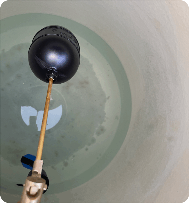 Tinaco limpio después del lavado de tinacos en Lerma