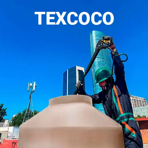 lavado de tinaco en Texcoco