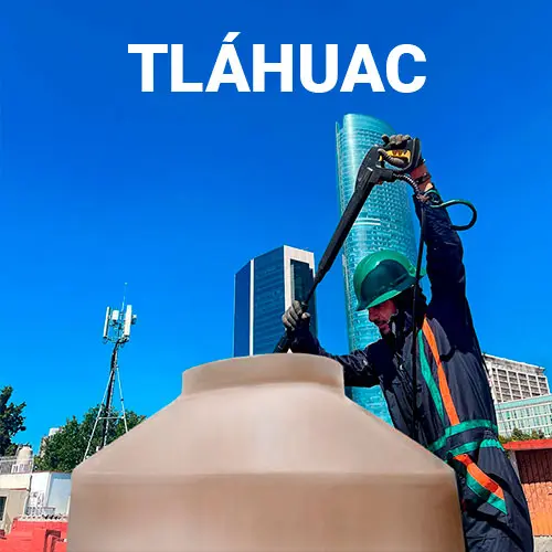 lavado de tinaco en Tláhuac