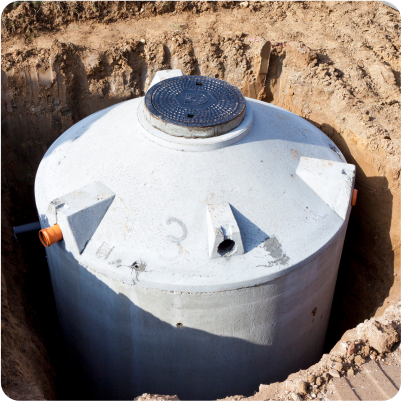 Cisterna prefabricada mal instalada antes del lavado de cisternas en CDMX y EDOMEX